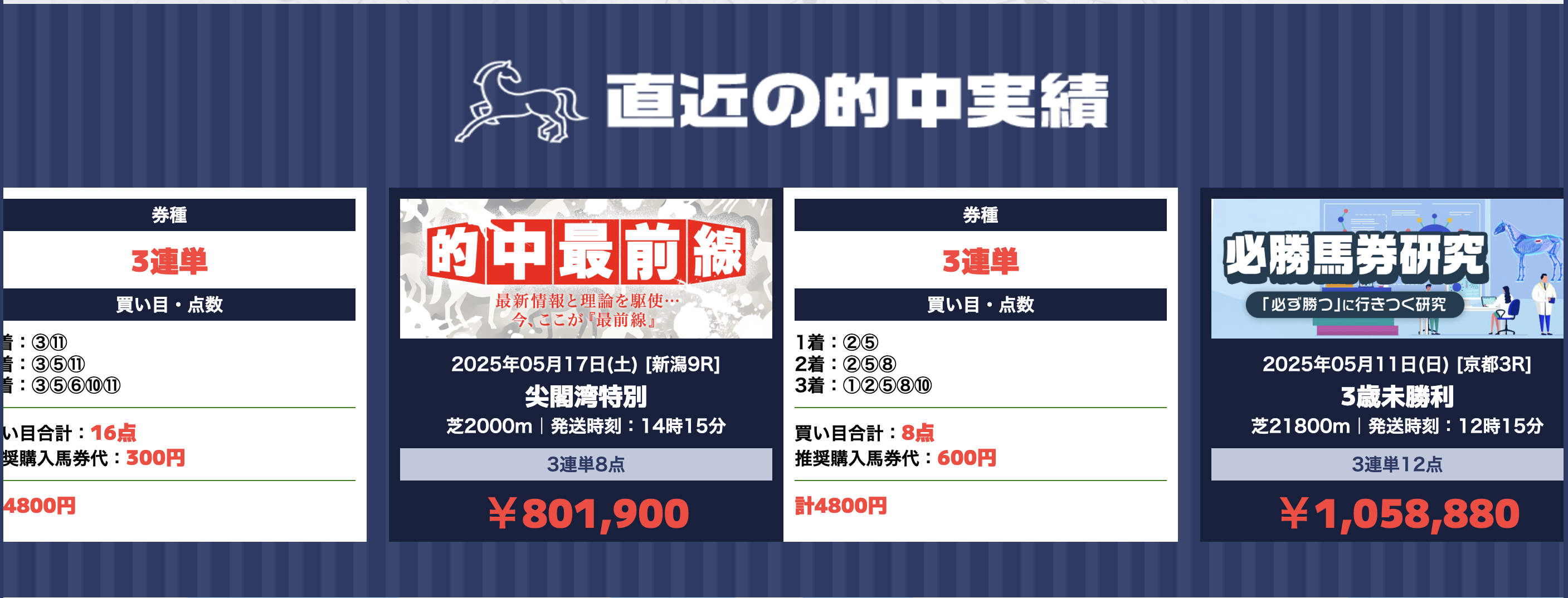 かちけん 的中